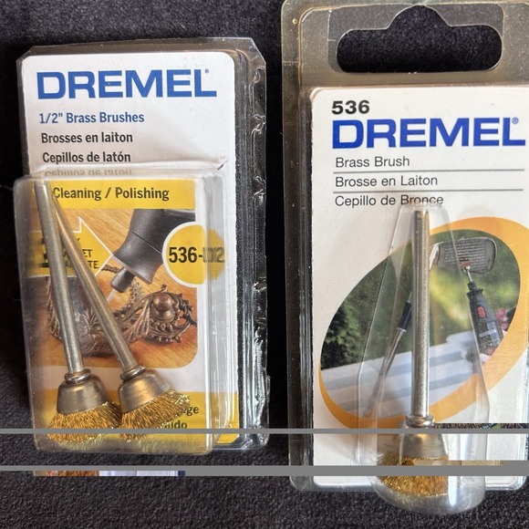 Dremel Brass Brushes Lot 536-02 536 Total 3 Brush - Picture 2 of 2